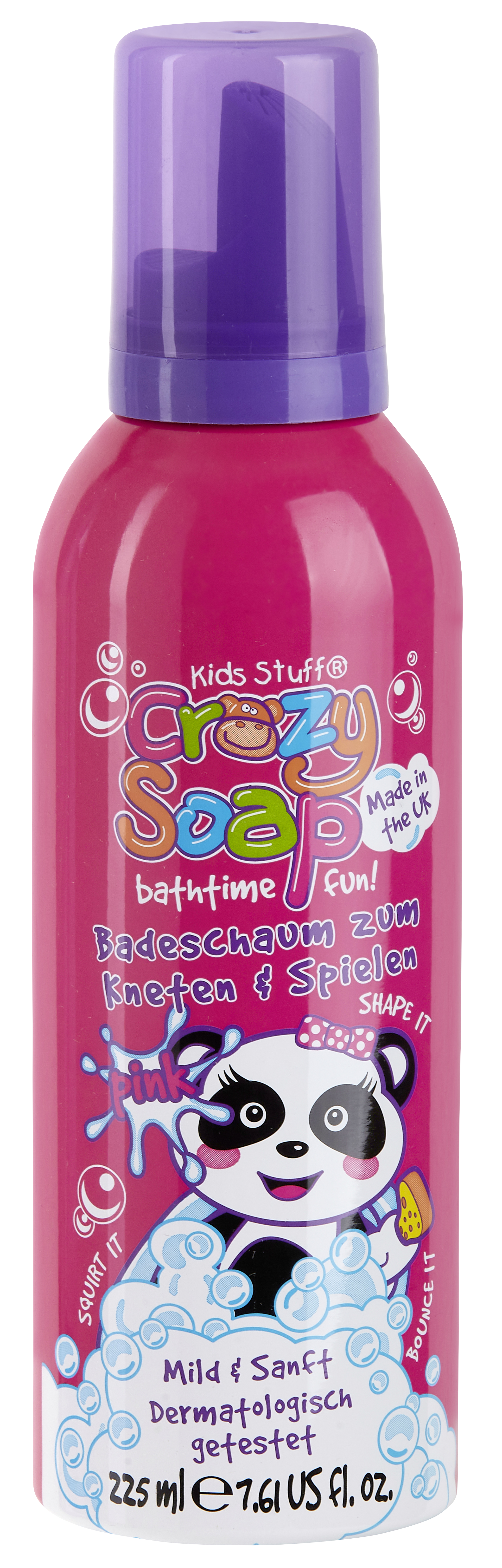 Kids Stuff Crazy Soap Formbarer Kinderbadeschaum pink 225ml